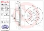 BREMBO Disc frana BREMBO 09. E778.11 (09.E778.11)