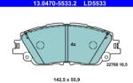 ATE Set placute frana ATE 13.0470-5533.2 (13.0470-5533.2)