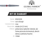 Global Fashion Bit diamant cuticule Conic rotunjit 850/014R Rosu