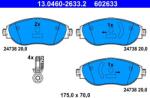 ATE Set placute frana ATE 13.0460-2633.2 (13.0460-2633.2)
