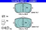 ATE Set placute frana ATE 13.0470-3881.2 (13.0470-3881.2)