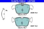 ATE Set placute frana ATE 13.0470-7355.2 (13.0470-7355.2)