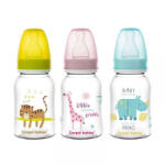 Canpol babies Бебешко шише Canpol - Transparent, 120 ml, Синьо (59/100C)