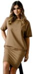 Italian Fashion Set femei ITALIAN FASHION hanorac cu fustă MIDI cămilă (if.23324.23330.camel)
