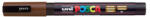 uni Dekormarker, 1, 8-2, 5 mm, UNI "Posca PC-5M", barna