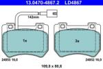 ATE Set placute frana ATE 13.0470-4867.2 (13.0470-4867.2)