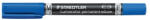 STAEDTLER Alkoholos marker, 0, 6/1, 5 mm, kúpos, kétvégű, STAEDTLER "Lumocolor® duo 348", kék (348-3)