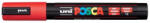 uni Dekormarker, 1, 8-2, 5 mm, UNI "Posca PC-5M", piros