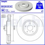 DELPHI Disc frana DELPHI BG9353C (BG9353C) - fixbox
