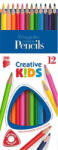 ICO Színes ceruza készlet, háromszögletű, ICO "Creative kids", 12 különböző szín