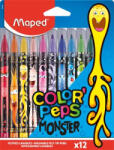 Maped Filctoll készlet, 2, 8 mm, kimosható, MAPED "Color'Peps Monster" 12 különböző szín (845400)
