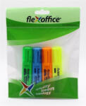 FlexOffice Szövegkiemelő készlet, 1-4 mm, FLEXOFFICE "HL05", 4 különböző szín (FO-HL05SET)