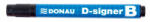 DONAU Táblamarker, 2-4 mm, kúpos, DONAU "D-signer B"", fekete (7372001-01PL) - kreativjatek