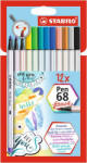 STABILO Ecsetirón készlet, STABILO "Pen 68 brush", 12 különböző szín (568/12-21) - kreativjatek