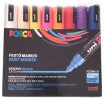 uni Dekormarker készlet, 1, 8-2, 5 mm, UNI "Posca PC-5M", 16 különböző szín (2UPC5M16DB)