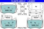 ATE Set placute frana ATE 13.0470-4893.2 (13.0470-4893.2)