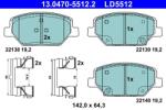 ATE Set placute frana ATE 13.0470-5512.2 (13.0470-5512.2)