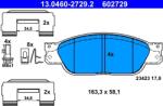 ATE Set placute frana ATE 13.0460-2729.2 (13.0460-2729.2)