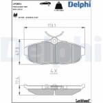 DELPHI Set placute frana DELPHI LP3851 (LP3851)