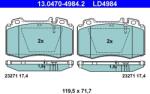 ATE Set placute frana ATE 13.0470-4984.2 (13.0470-4984.2)