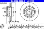 ATE Disc frana spate VW Passat B5.5, Passat B5 ATE 24.0122-0222.1 (24.0122-0222.1)