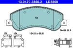 ATE Set placute frana ATE 13.0470-3860.2 (13.0470-3860.2)