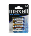 Maxell LR6 AA elem, alkáli, ceruza, 1, 5V, 4 db/csomag (Maxell LR6) - scom