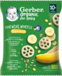 Gerber Chewing Wheels banános bio gabonasnack, 10 hónapos kortól 28 g - ecofamily