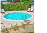 Pontaqua TIERRA SAND POOL süllyesztett kör medence 3, 0 x 1, 5 m , homok színű fóliával (MPA_113) - kontaktor