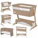 Lionelo Patut Co-sleeper Lionelo Thomi Plus 5in1 Multifunctional Inaltime Reglabila in 7 Pozitii de la Nastere pana la 4 Ani cu 2 Saltele din Spuma T25 Bej Caramel (LO-THOMI_PLUS_BEIGE_CARMEL)