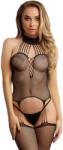  Le Désir Suspender Fishnet Choker Bodystocking - One Size