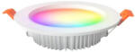 GLEDOPTO GL-D-015P Zigbee Pro (Zigbee 3.0 + RF vevős) okos süllyesztett RGBCCT LED spot lámpa (900 lumen, IP40), fehér kerettel, extra lapos kivitel - okosabbotthon