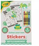 Hunter Price Crayola: Set de autocolante colorabile cu creioane cerate - Reptile Rainforest (15754RR)
