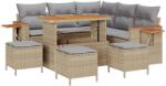vidaXL Градински Софа Комплект 9 бр. 9-Брой места Бежов и Светло Сив (3363182)