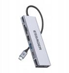 Essager Dokkoló állomás, Essager, EHB08-QK0G-Z, Hdmi, 2xUSB-A, Sd card, Tf card (sz (EHB08-QK0G-Z)