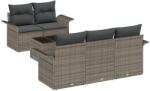 vidaXL Градински Софа Комплект 6 бр. 5-Брой места Сив (3353908)