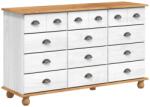 vidaXL Шкаф с чекмеджета с чекмедже ASKIM Бяло 79 x 40 x 133, 5 см (4105429)
