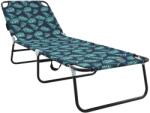 vidaXL Сгъваем шезлонг Многоцветен 188 x 57 x 86, 5 см Полиестер (42003145)