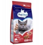 PreVital -Marhahússal szárazeledel Teljes értékű állateledel felnőtt macskák számára