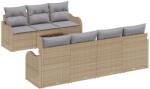 vidaXL Градински Софа Комплект Бежово 55 x 55 x 37 см полиратан (3345610)