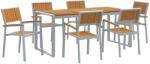 vidaXL Комплект за хранене в градината 7 бр. Сив (3284372)