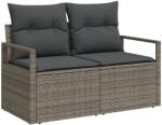 vidaXL Комплект дивани 6 бр. 5-Брой места Сив полиратан (3346259)