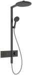 Hansgrohe Raindance Alive S Showerpipe 300, 1jet, EcoSmart, ShowerSelect Comfort Szálcsiszolt Fekete Króm 24583340 (24583340)