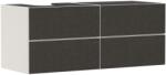 Hansgrohe Xevolos E Konzolos mosdószekrény 1370/550, Matt Homokbézs színű, 4 fiókkal, ráültetett mosdótálakhoz, balos Textil sötétszürke 54237660 (54237660)