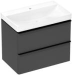 Hansgrohe Xelu Q Mosdóegység-szett Matt Gyémántszürke színben 780/475, 2 fiókkal, mosdókagylóval Matt Fekete 54375670 (54375670)