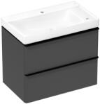 Hansgrohe Xelu Q Mosdóegység-szett Matt Gyémántszürke színben 780/475, 2 fiókkal, normál mosdóhoz, jobbos Matt Fekete 54381670 (54381670)