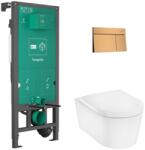 Hansgrohe EluPura S Teljes WC-szett falsík alatti öblítőrendszerrel, iFrame Element E öblítőlappal, EluPura WC-ülőkével 60303140 (60303140)