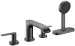 Hansgrohe Vivenis Peremre szerelhető kádcsaptelep sBox-szal Szálcsiszolt Fekete Króm 75444340 (75444340)