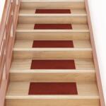vidaXL 30 db piros lépcsőszőnyeg öntapadós téglalap alakú 60x25 cm (3365707)