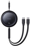 Baseus Bright Mirror Series USB-C Behúzható Kábel - 2 x USB-C 100W 1m - Fekete